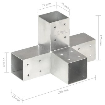 Trámové spojky v tvare X 2ks - 4