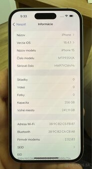 Predám Apple iphone 15 256 GB - 4