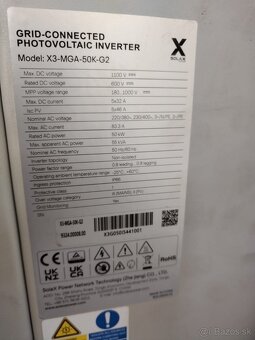 Predám 2 meniče Solax X3-MGA-50K-G2 - 4