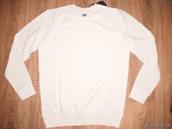 Armani Exchange pánska mikina biela - 4
