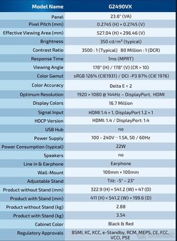 AOC 24 palcový herný monitor - 4