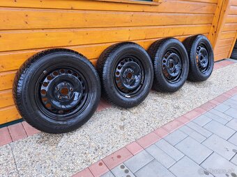 Plechové disky 5x112 R15 57,1 + zimné pneu Semperit 2015 - 4