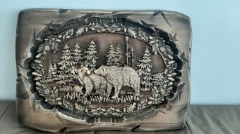 Drevený obraz 56×39cm hr.4 cmPoľovnicke motivy - 4