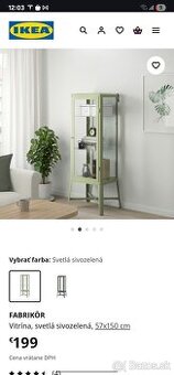 Predám kovová vitrína IKEA FABRIKÖR - 4