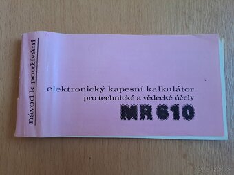 TESLA MR 610 – historická vědecká kalkulačka, komplet - 4
