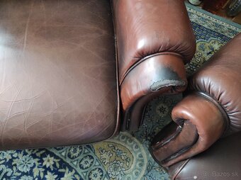 Celokožená sedacia súprava chesterfield - 4