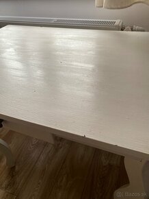 Vintage biely stôl 110x70cm - 4