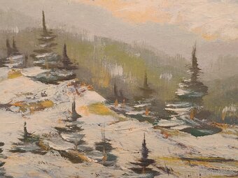 Obraz Jan Boža Pospíšil,Vysoké Tatry Gerlach1947,olej 61x71 - 4
