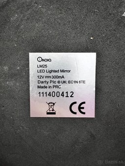 Kozmetické zrkadlo s LED svetlom a so zväčšením - 4