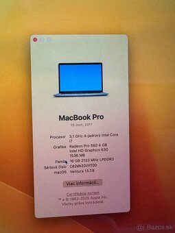 Apple Macbook Pro 15" TB (2017) i7, 16GB, 1TB - 4