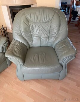 Kožená zelená sedačka, 4577 - 4