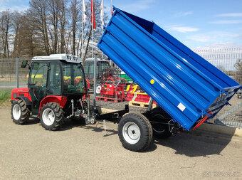 Vlečka za traktor nebo malotraktor, nájazdová brzda - 3 tuny - 4