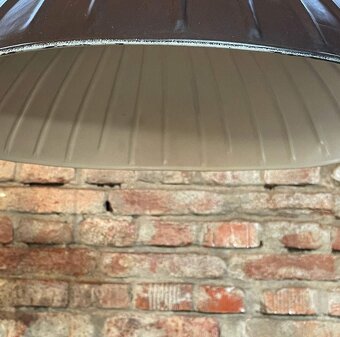 Stará závesná kovová lampa - 4