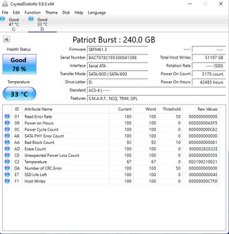 Patriot Burst 240GB, 2.5" / SATA 6Gb/s - 4