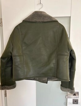 Khaki kožúšok, bunda veľ.M - 4