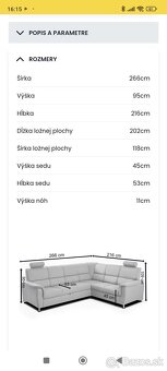 Rozťahovacia sedačka vo výbornom stave - 4
