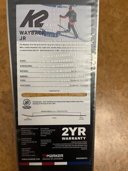 Detske skialpove lyze K2 wayback jr 84/136cm a pasy - 4