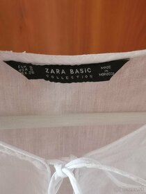 ZARA 100% ľanový biely top - 4