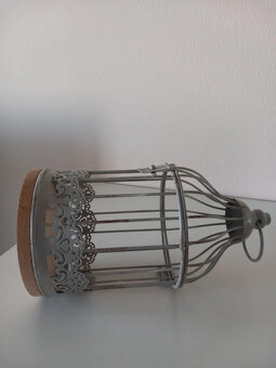 Dekoračná kovová vintage klietka 25x11 cm - 4