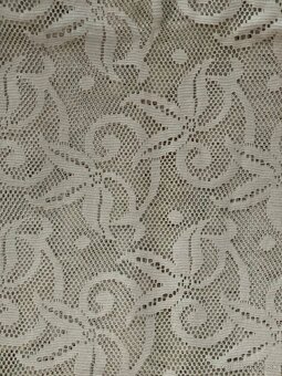 RETRO -Staručká záclona - krémová - nepoškodená - 4