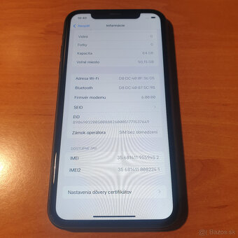 iPhone 11 64GB čierny 9O% baterka pekný zachovalý stav - 4
