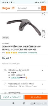 BMW VEŠIAK NA OBLEČENIE BMW TRAVEL & COMFORT - 4
