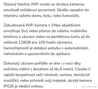 Skrytá IP kamera vo WiFi router - IP026 - 4