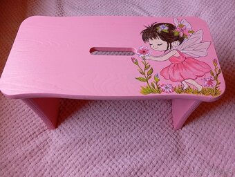 Stolček drevený maľovaný - 4