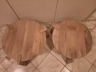 Konferenčný stolík  / set 2 drevených stolíkov - 4