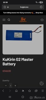 Nova batéria pre KuKirin Kugoo   G2 master - 4