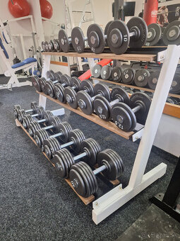 Pevné profi jednoruční činky 2,5 - 100kg - 4