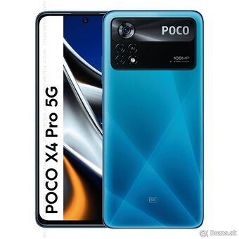 Predám úplne nový mobil XIAOMI POCO X4 PRO 5G modrý, 128 GB - 4