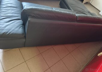 Kožená rohová sedacia súprava - ako NOVÁ, TOP STAV - 4