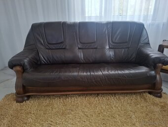 Kožená suprava + stolík - 4