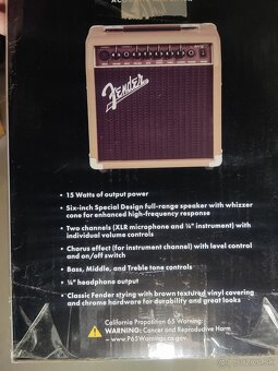 Fender Acoustasonic 15 Kombo pre elektroakustické nástroje - 4