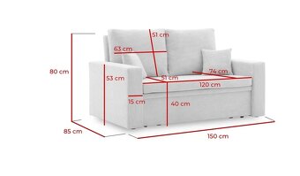 Rozkladacia pohovka - nepouživaná - ako nová - 4