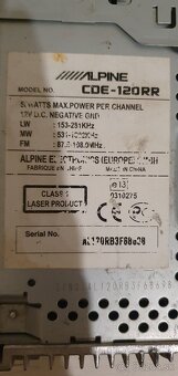 Autoradio Alpine CD, USB, AUX 4x50w - 4