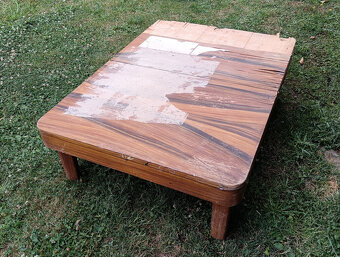Retro starý stôl, rozťahovací 120-190 x 85 cm, na renováciu - 4
