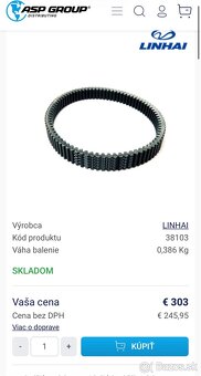 Remeň variátora Linhai - 4