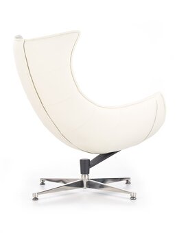 NOVÉ moderné relaxačné kreslo biele glamour prémiové - 4