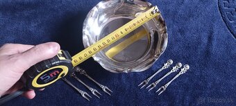 Investičné Striebro–miska+vidličky na olivy–Nemecko-162,4g - 4