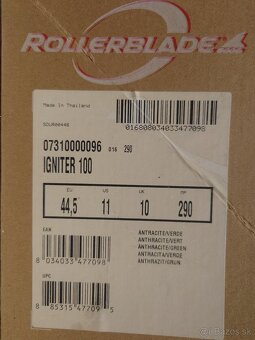 Rollerblade Igniter 100 veľkosť 44,5EU a chrániče - 4