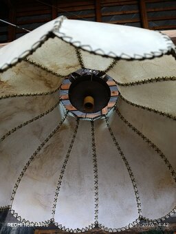 Plafónová lampa -koža - 4