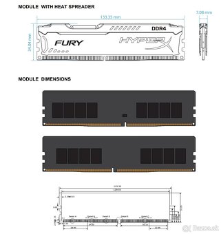 Kingston 16 GB DDR4 2133 MHz CL14 HyperX Fury - 4