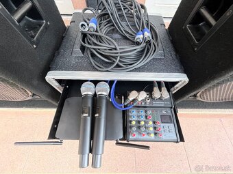 KOMPLETNÉ OZVUČENIE 2x700W S MIKROFÓNMI & USB/BT MIXPULTOM - 4