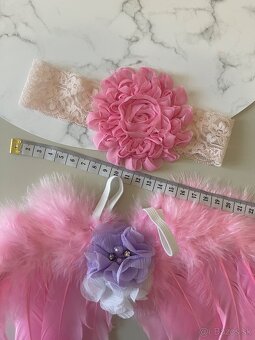 Newborn fotenie - ružové krídla - 4