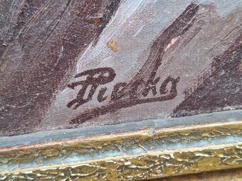 Starý obraz maľba na plátne - 4