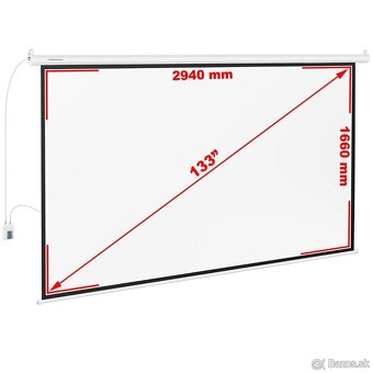 Projekčné elektrické plátno 302x201cm - nové - 4