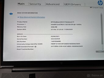 HP EliteBook 850 g7 na nahradne diely/repas - 4