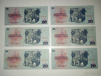 BANKOVKY 20 KČS 1970, SÉRIE L + H - 4